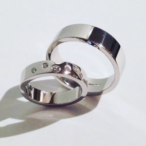 Wedding rings handmade by guy wakeling jewellery