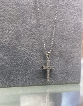 Cubic set cross - necklace