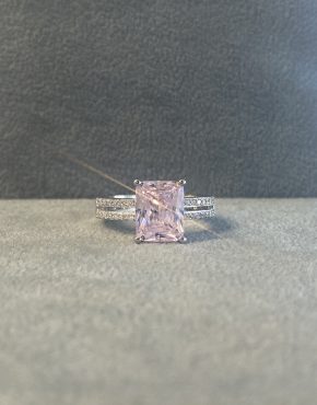 sapphire Pink cubic zirconia - ring