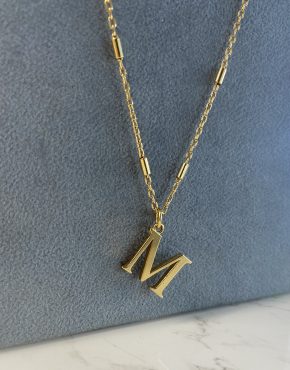 CHLOBO / initial M NECKLACE